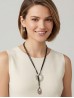Circle Pendant Belt/Necklace & Sphere Earrings Set